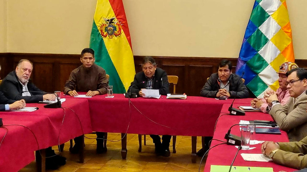 Choquehuanca se reúne con las tres fuerzas políticas para evaluar el rumbo de las judiciales